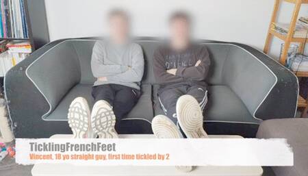 Vincent, 18 yo straight guy, first time tickled by 2 (mobile)