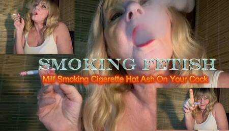 Smoking Fetish: Milf - Red Lips Wrapping Around The Cigarette