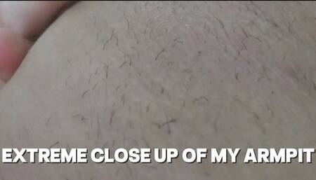 Extreme close Up of my hairy armpit