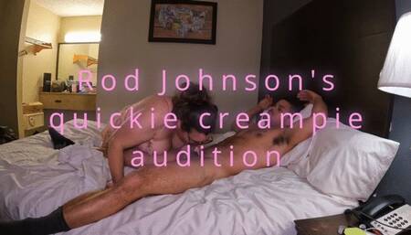 Rod Johnson's quickie creampie audition with Cherry Black