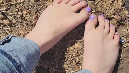 Walking BAREFOOT at a Construction site