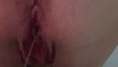 Extreme close up hover and pee