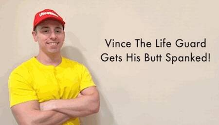 Vince The Lifeguard Gets His Butt Spanked!  HD Version