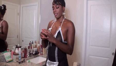 Sexy Ebony Maid Sneezing