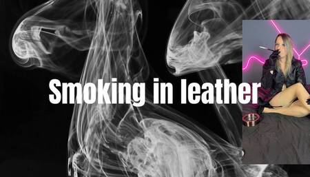 smoking in leather