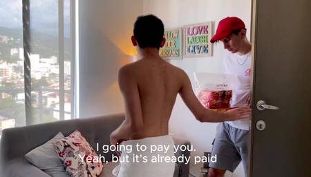 Twink Pays the Delivery Boy with His Ass
