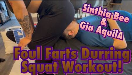 Fart Filled Squats on Slaves Face