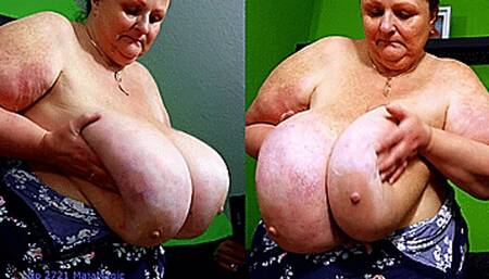 Maja meets Sharon Part 76 - Sharon tries on a 44O Cup Bra - Alternate Version (Clip No 2721 - wmv version)