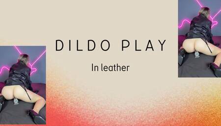 riding dildo in leather