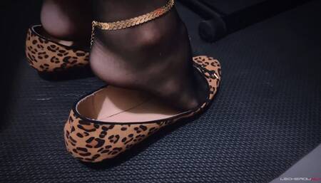 A Very Bad Girl In Her Leopard Print Flats