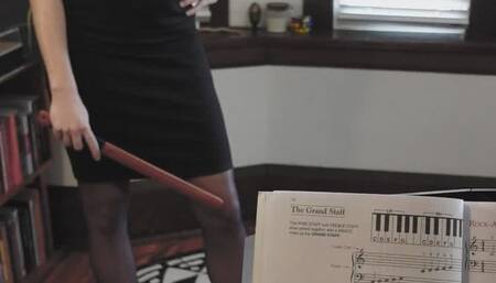 Spanked by piano teacher for not practicing