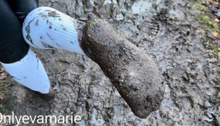 Outdoor Muddy White Socks