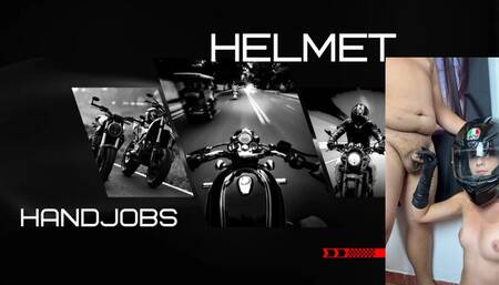 handjobs in helmet and long leather glove