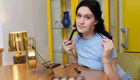 Nubiles.net featuring Lea Benolas's curly hair scene