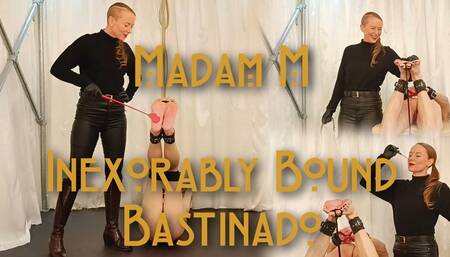 Inexorably Bound Bastinado, extreme bondage hard sadistic foot whipping punishment