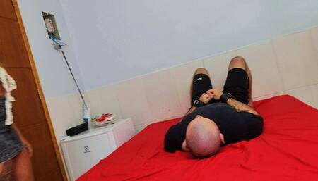 Farting teen brunette, part 1, by Olivia Mattos and Slave, (cam by Manu) FULL HD