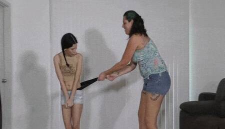 Garnet humiliated by step sister Vanessa MOV