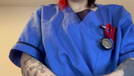 Surrender to Nurse Ruby's Authority with a Prostate Exam & Pegging