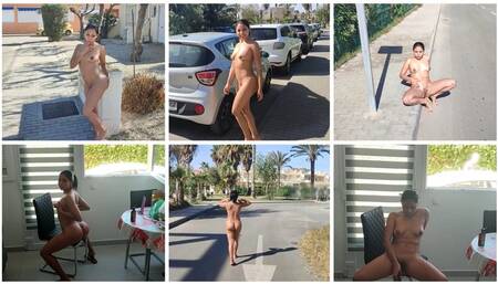 I Leave the House go on the street and Play with my Pussy on the Sidewalk