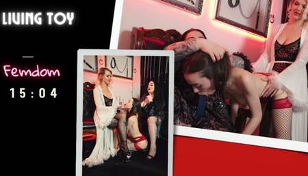 A Living Toy. Smoking Fetish, Strapon, Domination