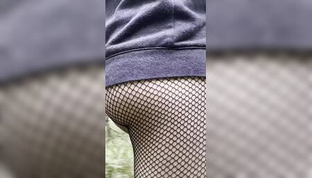 Teen boy walks in nature naked for gay daddy, big dick pantyhose flash Part 2