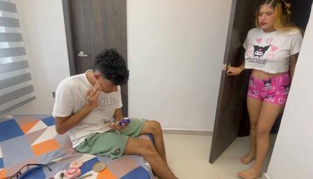 My Stepsister Seduces Me by Trying to Make Me Look Gay and I Show Her That I'm Not