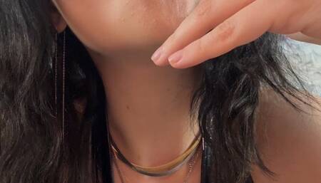 Inhales and exhales smoking