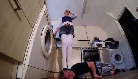 White Wool Tights & High Heels FLOOR CAM