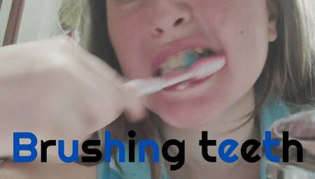 Brushing teeth