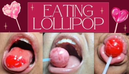 Eating and playing with lollipops