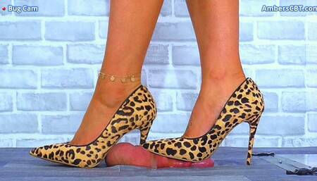 Smashing His Cock & Balls Under My Wild Stilettos - Bug Cam - A143BUG