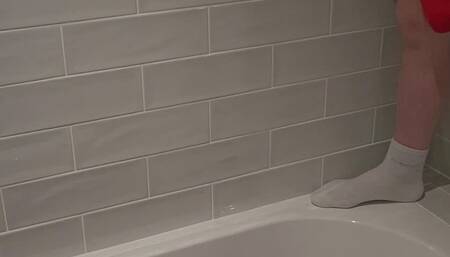 Bathtub Bondage: Tied Up And Pissed On