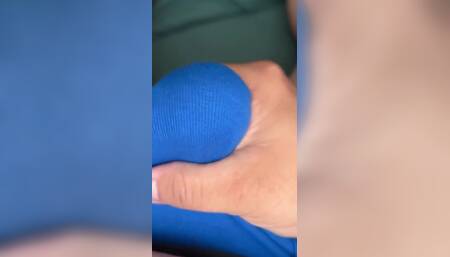 Cumming in Blue Briefs