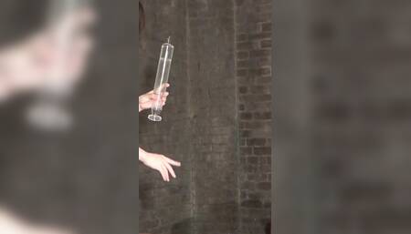 A Female Instructor at a Slave Retraining Center Injects Water Slaves' Anal, Makes Bone Pick It up in a Race