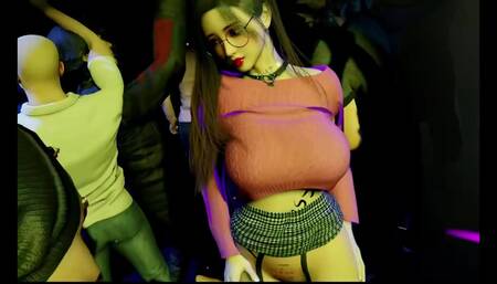 Lustful Student Want to Fuck at Nigh Club- 3D Animation