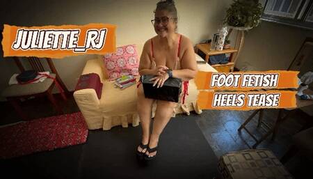 Juliette_RJ Opening Her Valentines Present and Trying the New Red Stilettos For You - FOOT FETISH - STILETTOS - WEDGE FLIP FLOPS - THICK BODY - HEELS TEASE - BODY TEASE