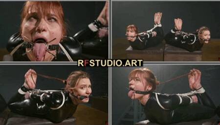 Rita and Astrid Barefoot in Catsuits - Double Bastinado for Hogtied and Gagged Cuties (UHD 4K MP4)