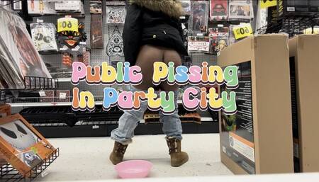 Public Pissing In Party City