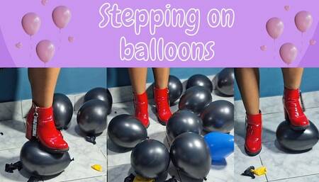 Stepping on balloons