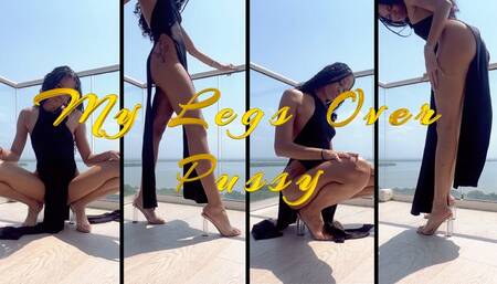 My Legs Over Pussy- Ebony Femdom Goddess Rosie Reed Pussy Denial With Her Long Legs- standard definition