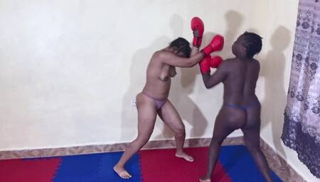 PINKY VS TRIZA TOPLESS KICKBOXING MATCH