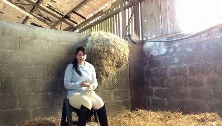 Over The Knee Spanking In The Stable