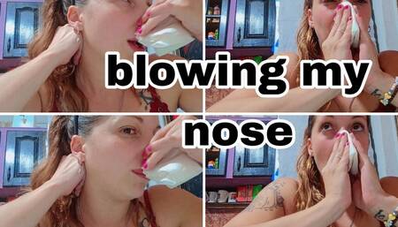 Powerful nasal sounds Hear every detail! Nose blowing