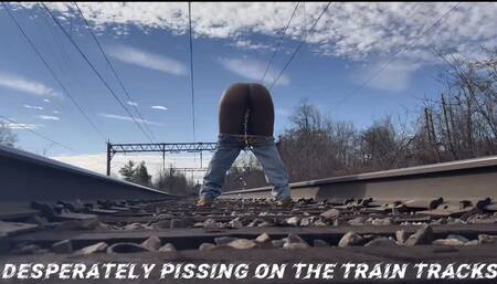 Desperately Pissing On The Train Tracks