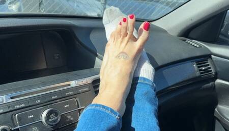 Pink Nails Car Play Between Classes