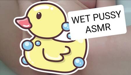 Close Up Wet Pussy Play ASMR - in the tub