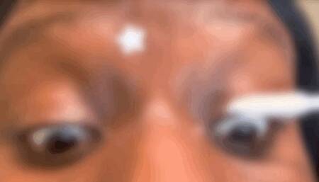 Close up Eyelash Growth Transformation