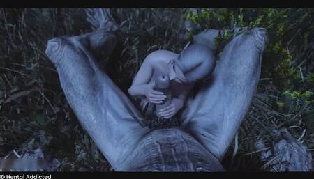 The Pretty Elf’s Nightly Duty – Keeping Her Giant Warm