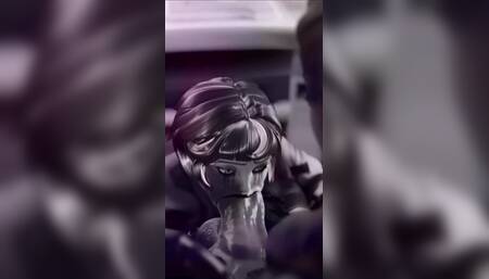 Plopp3d White Babe Goes Wild on Massive Shaft - Intense Oral Action