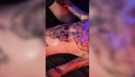 Camilo Brown Giving an Intense Oil Handjob to Hot Tattooed Twink Inked Mike